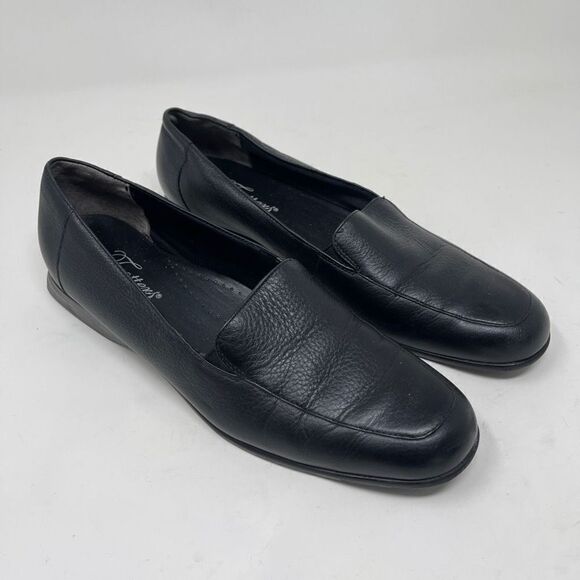 Trotters Womens Slip On Comfort Shoes Closed Toe Loafer Leather Black Size 9N - Picture 1 of 10